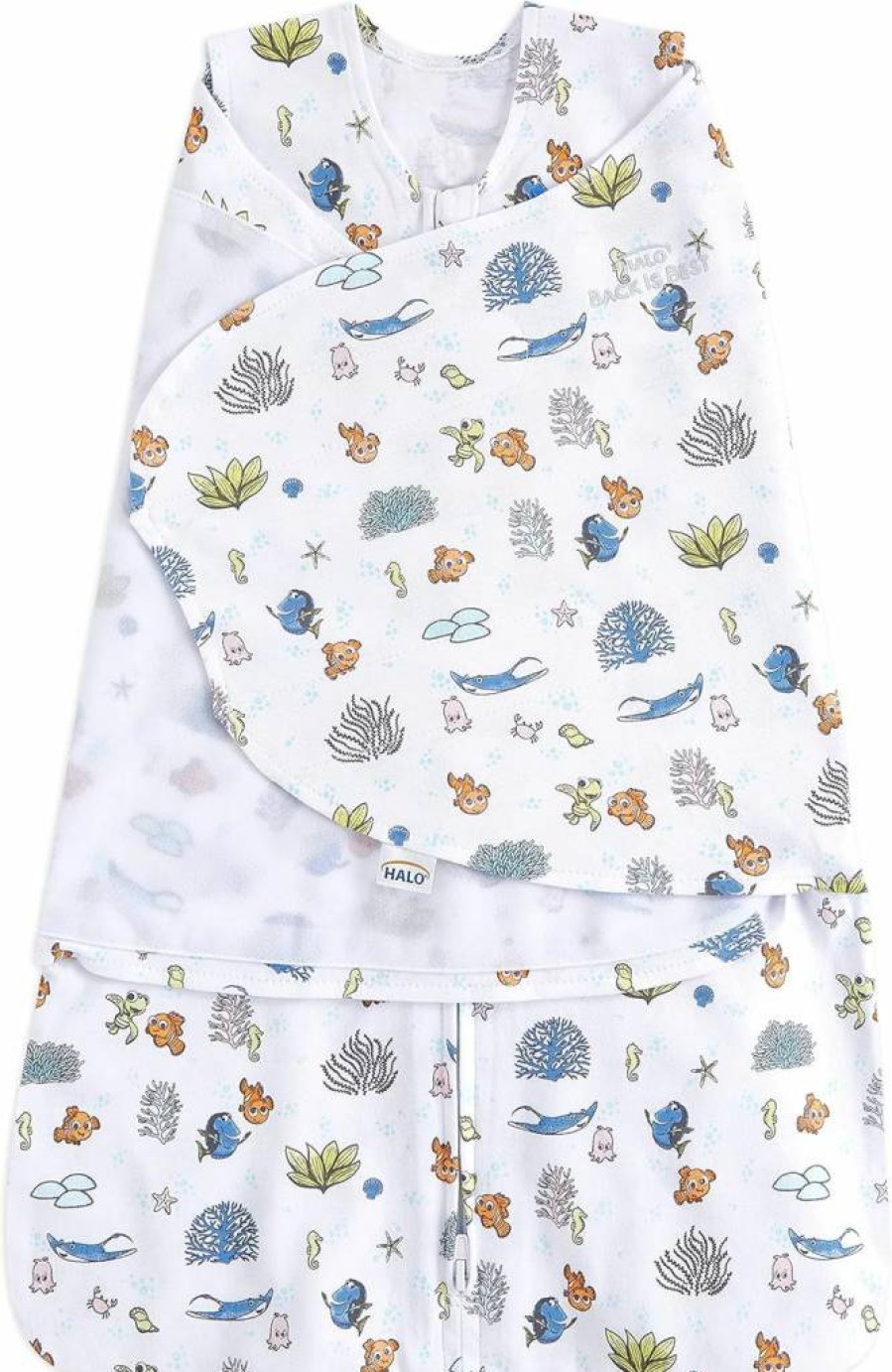 HALO 100% Cotton 3-Way Adjustable Sleep Sack Swaddle - Breathable Tog 1.5 Wearable Blanket for Babies
