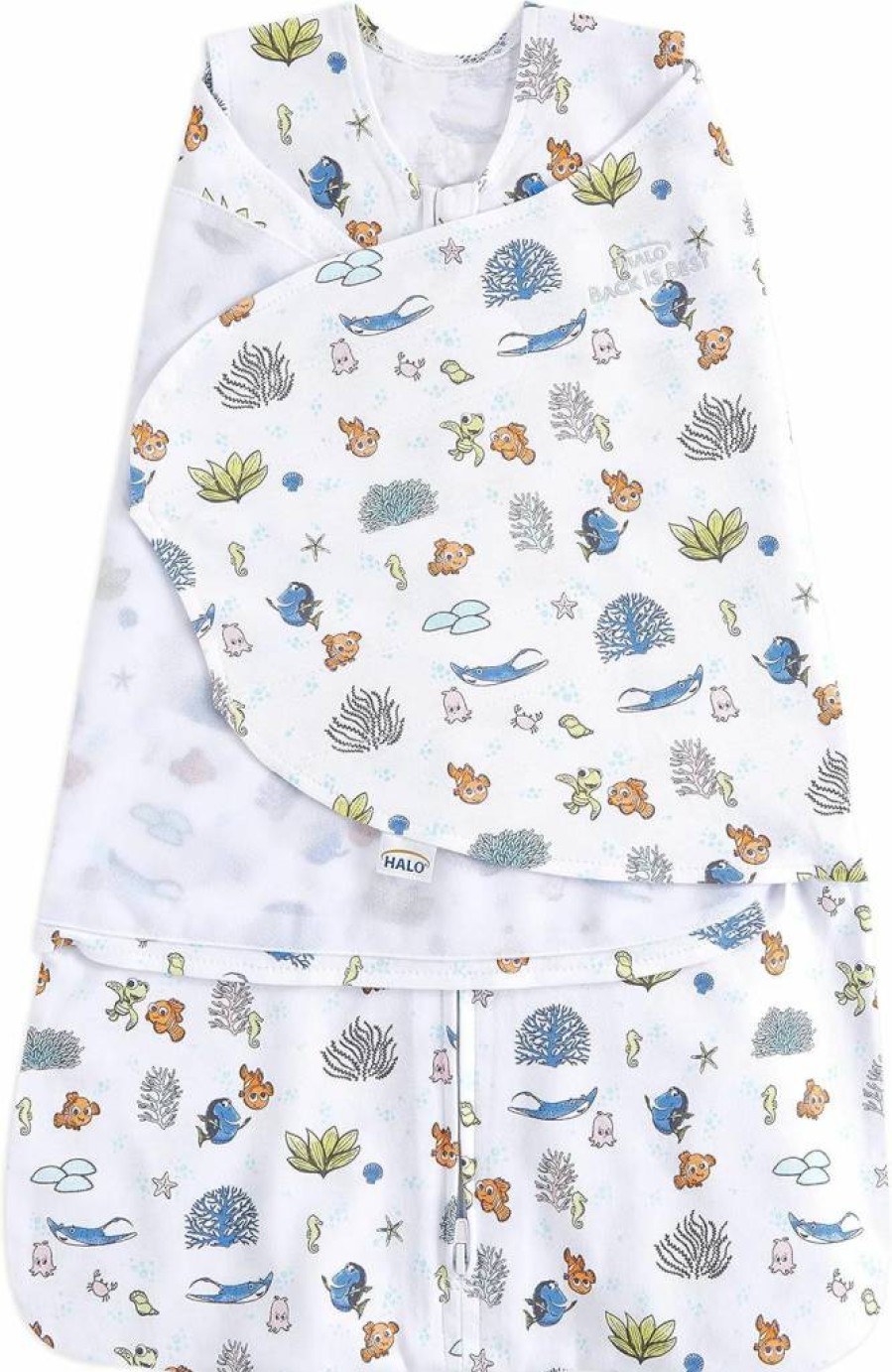 HALO 100% Cotton 3-Way Adjustable Sleepsack Swaddle - Breathable Tog 1.5 Wearable Blanket for Babies