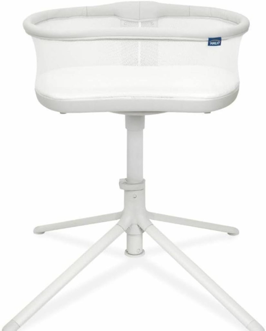 HALO Bassinest 3.0S Swivel Sleeper Baby Bassinet - 360° Rotation, Adjustable Height, Breathable Mesh, Soothing Sounds & Vibrations, Lowering Side for Easy Access