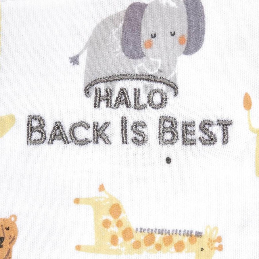 HALO 100% Cotton 3-Way Adjustable Sleepsack Swaddle, Tog 1.5 Wearable Blanket for Babies 3-6 Months, Lamb Scribble White Small