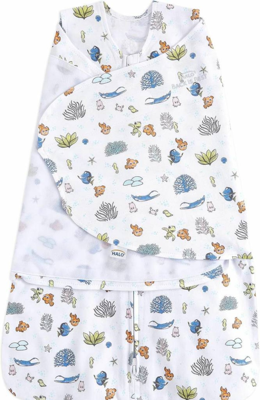 HALO 100% Cotton 3-Way Adjustable Sleepsack Swaddle - Breathable Tog 1.5 Wearable Blanket for Babies