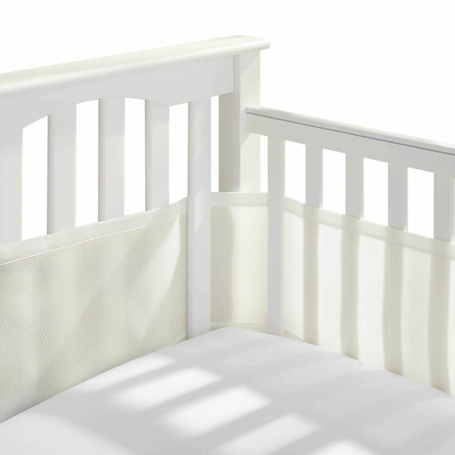 BreathableBaby Classic 3mm Mesh Crib Liner for Full-Size Cribs - Starlight Design, 4FS Size (Covers 3-4 Sides) - Breathable Safe Baby Bedding