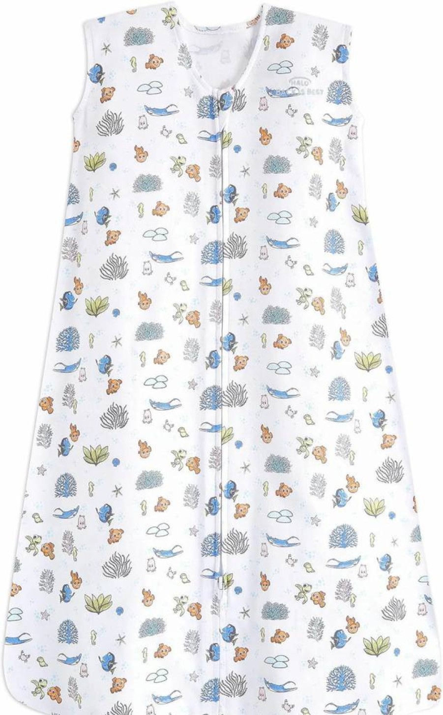 HALO Disney Baby Sleepsack 100% Cotton Wearable Blanket for Swaddle Transition, Mickey Mouse Design, Tog 0.5, Medium 6-12 Months, Breathable Infant Sleeping Bag