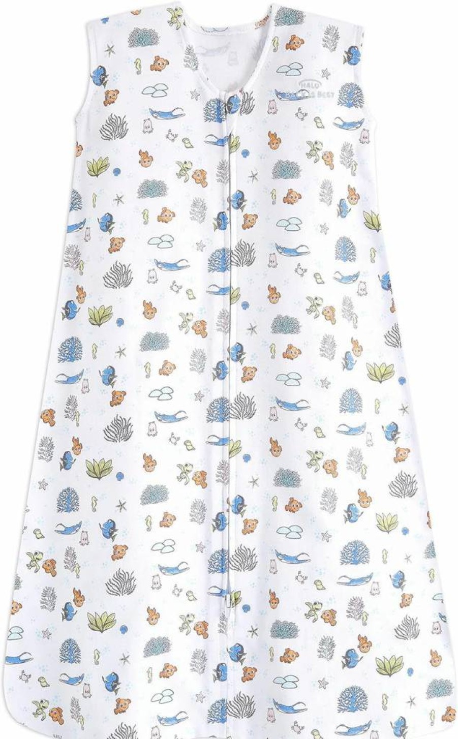 HALO SleepSack 100% Cotton Wearable Blanket for Babies, Swaddle Transition Sleeping Bag, Tog 0.5, Large Size 12-18 Months, Great Barrier Reef Design