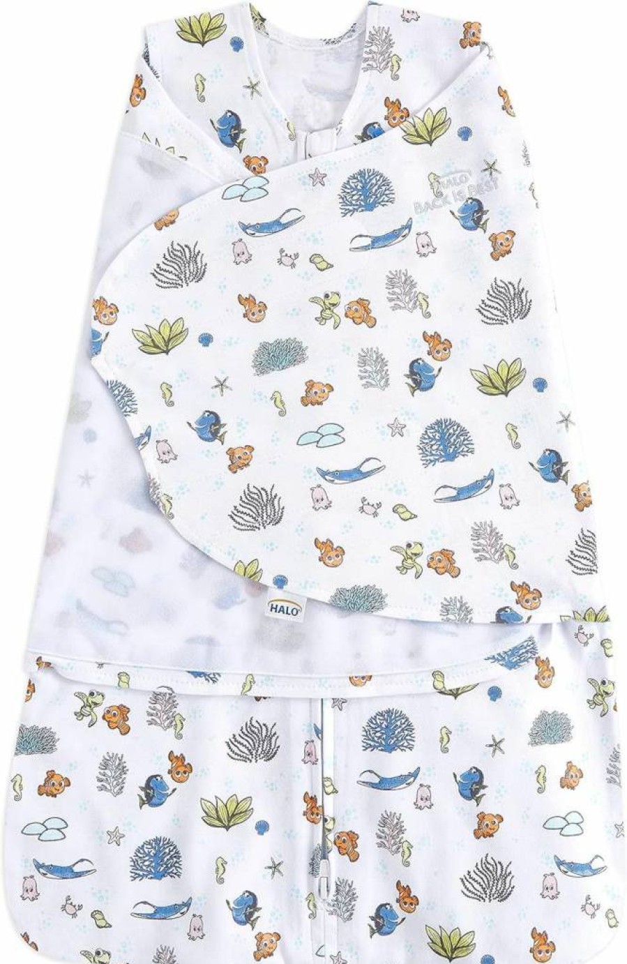 HALO 100% Cotton 3-Way Adjustable Sleep Sack Swaddle - Breathable Tog 1.5 Wearable Blanket for Babies