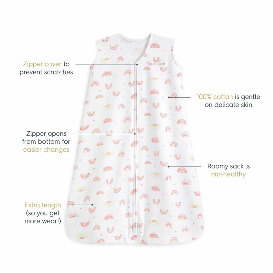 HALO SleepSack 100% Cotton Wearable Blanket for Babies, Blue Stripe Swaddle Transition Sleeping Bag, TOG 0.5, Large Size 12-18 Months