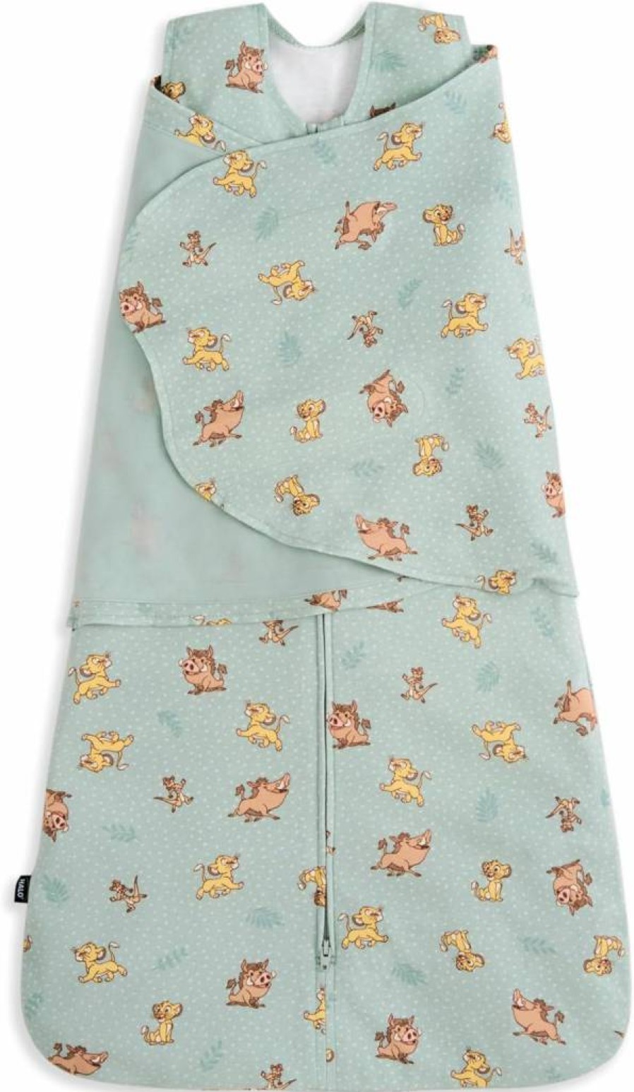 HALO 100% Cotton Sleepsack Swaddle - Adjustable 3-Way Wearable Baby Blanket, Small Size, Tog 1.5, Lion King Friends Design for Safe Infant Sleep