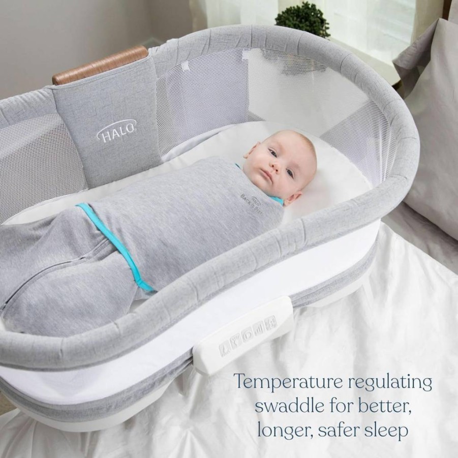 HALO Baby Sleepsack Swaddle - 3-Way Adjustable Wearable Blanket, Tog 1.5 for Ideal Temperature, Oatmeal/Pink, Small (3-6 Months, 13-18 lbs)