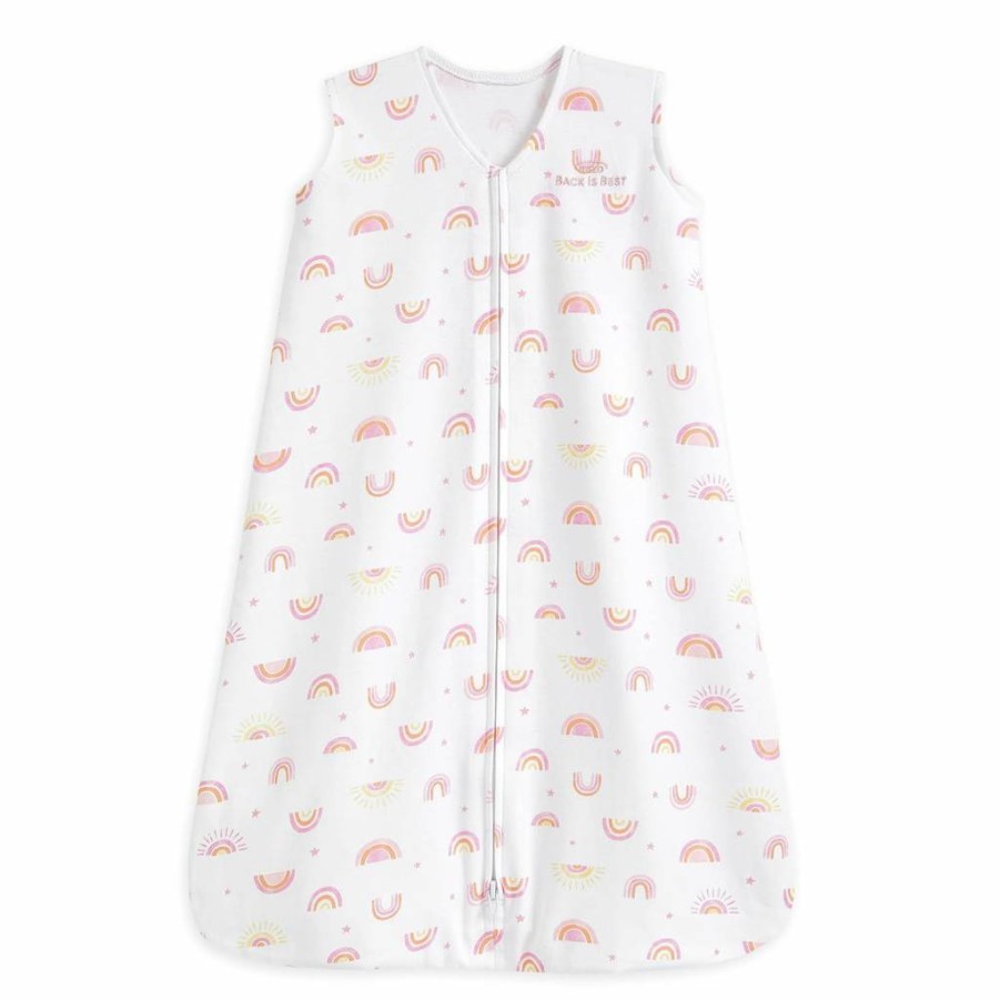 HALO Sleepsack Wearable Blanket for Babies 0-6 Months, 100% Cotton Swaddle Transition Bag, TOG 0.5, Twinkle Pink, Small