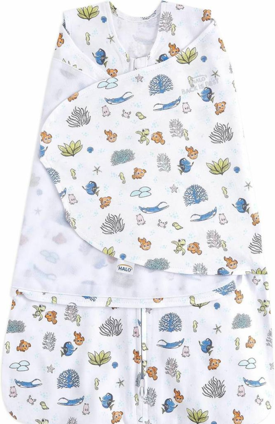 HALO 100% Cotton 3-Way Adjustable Sleep Sack Swaddle - Breathable Tog 1.5 Wearable Blanket for Babies