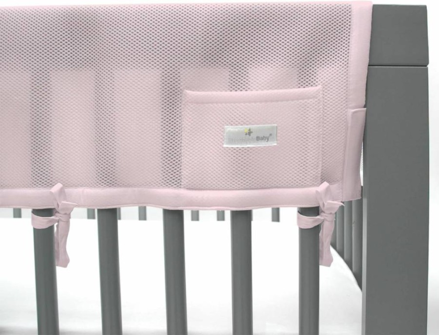 BreathableBaby Mesh Crib Rail Guard Teething Cover - White 51" Panel for Full-Size Cribs, Safe & Breathable Baby Proofing