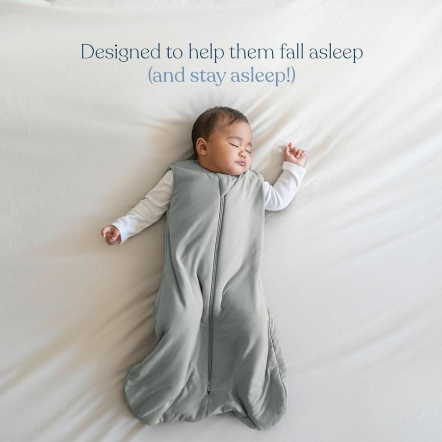 HALO Sleepsack Wearable Blanket for Babies 6-12 Months, Bamboo Viscose, 1.5 Tog, Medium, Blue Fog - Soft Baby Sleeping Bag