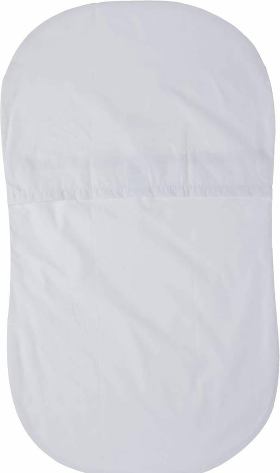 HALO Bassinest Fitted Sheet - 100% Cotton Twin Bassinet Sheets, Super Soft & Breathable Crib Mattress Cover for Baby Boys & Girls, 2-Pack, Solid White