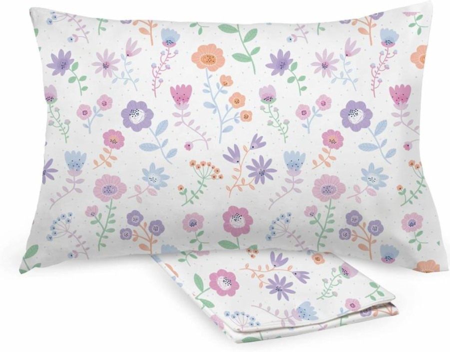 BreathableBaby 2-Pack Toddler Pillowcases, 13x18 Inches (33x46 cm), 100% Cotton Percale, Safari Theme, Breathable & Soft for Baby
