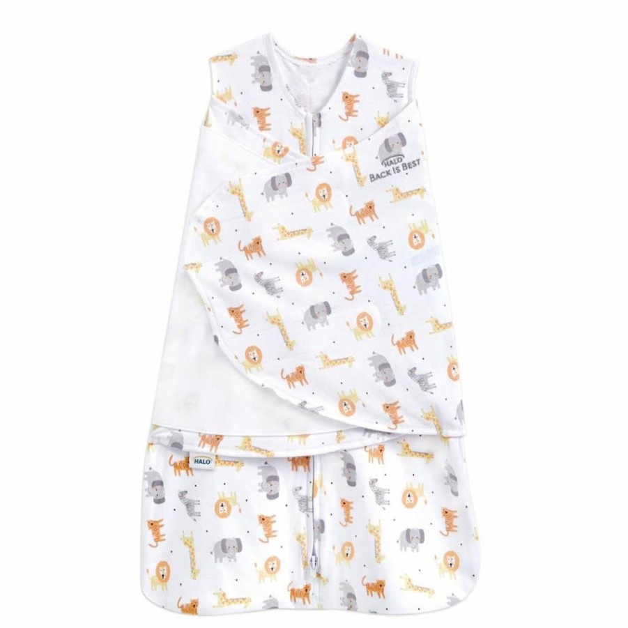HALO 100% Cotton 3-Way Adjustable Sleepsack Swaddle - TOG 1.5 Wearable Blanket for Newborns 0-3 Months, Flamingo Print