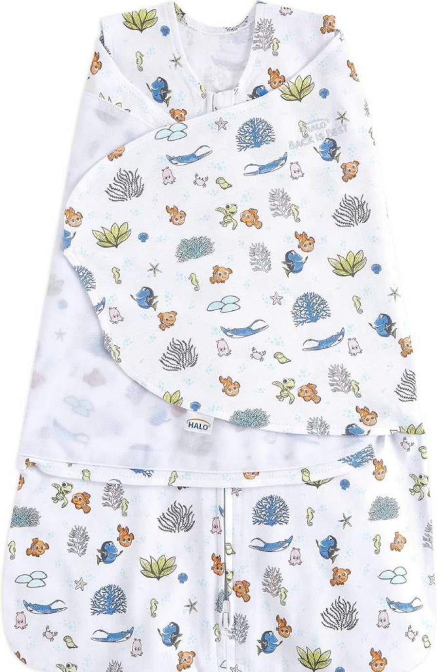 HALO 100% Cotton 3-Way Adjustable Sleep Sack Swaddle - Breathable Tog 1.5 Wearable Blanket for Babies